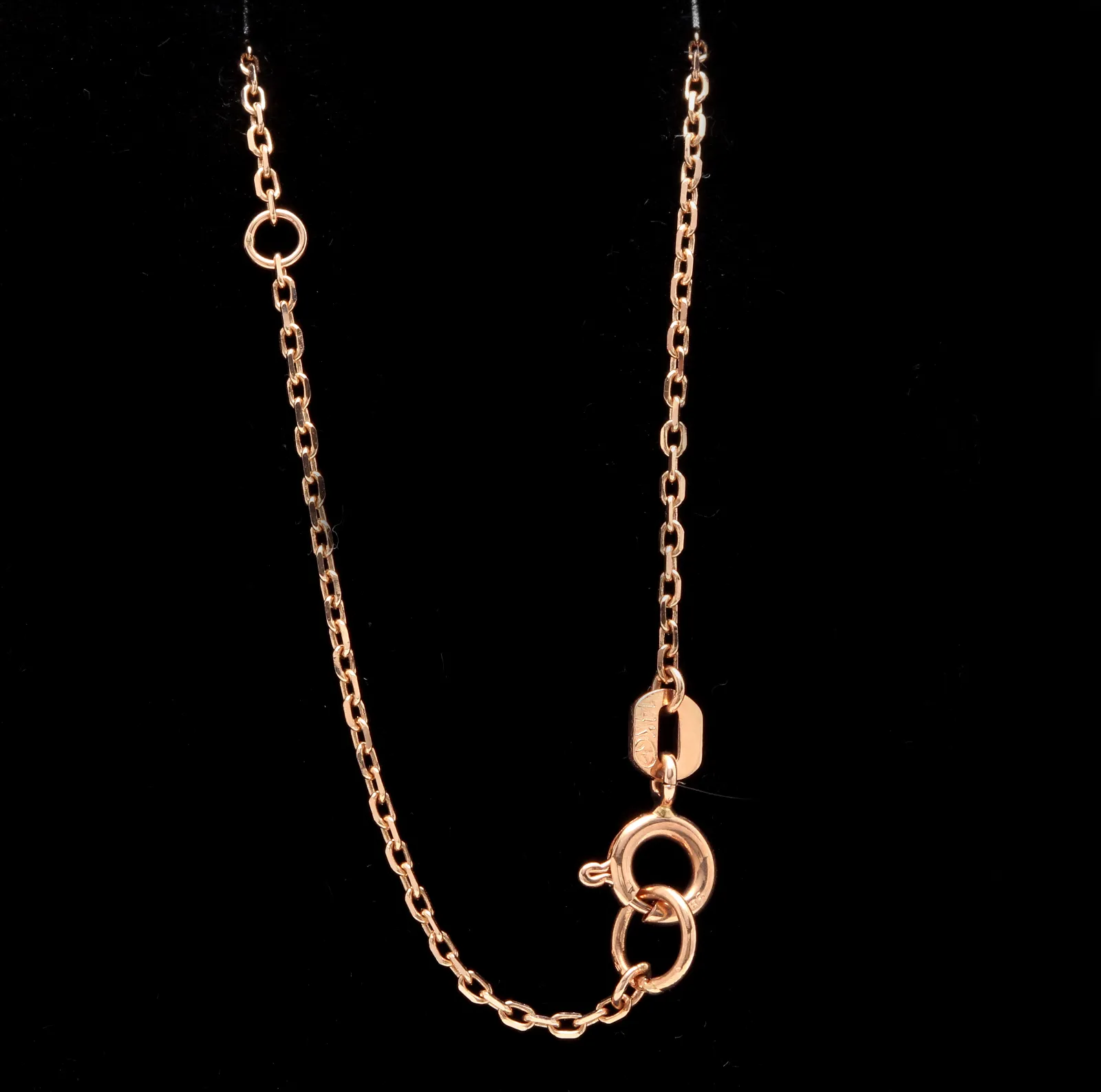 0.25Ct Stunning 14K Solid Rose Gold Diamond Cross Necklace