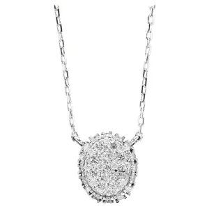 0.95ct Stunning 14k Solid White Gold Diamond Chain Necklace