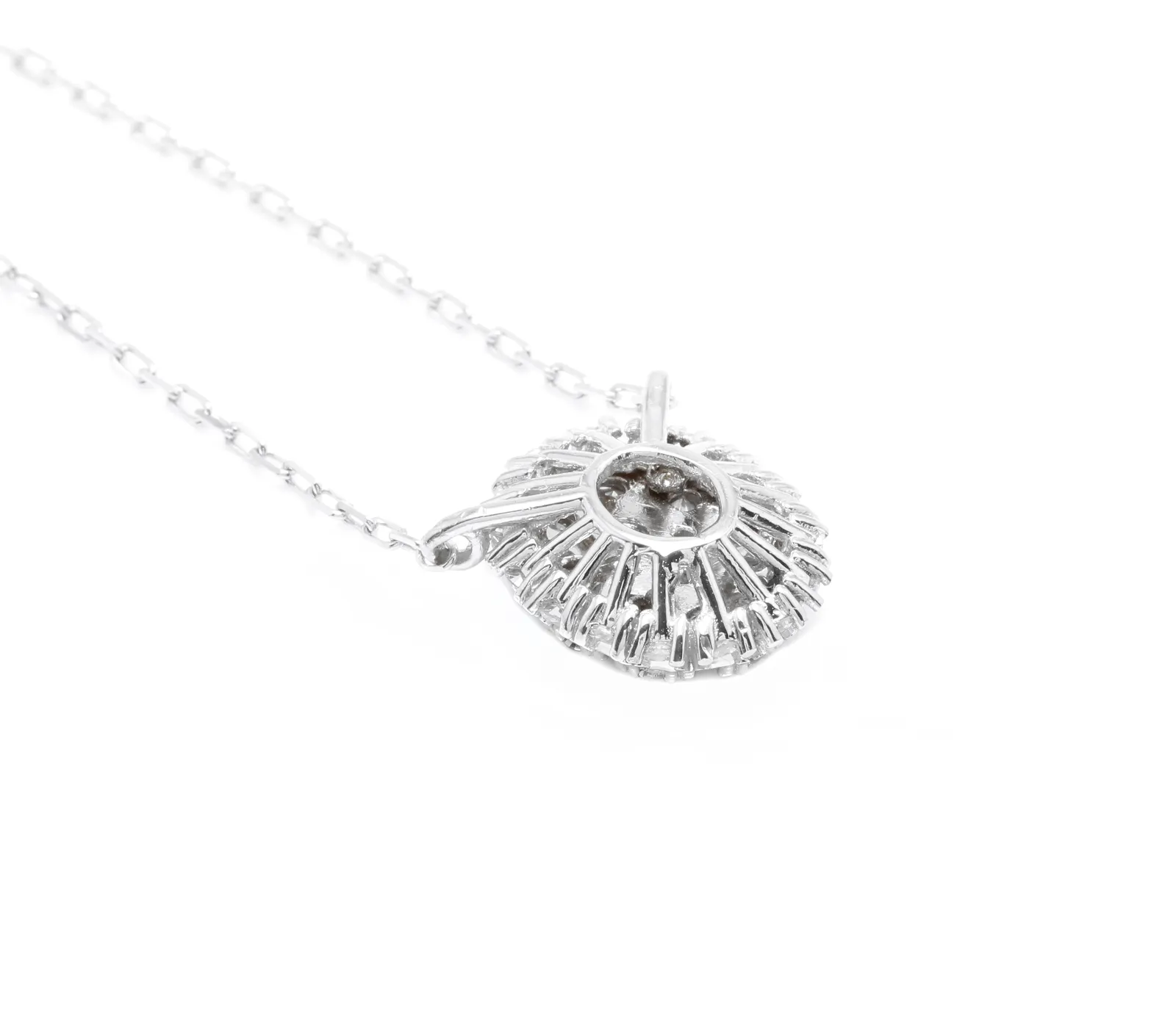 0.95ct Stunning 14k Solid White Gold Diamond Chain Necklace