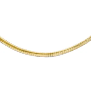 10K Gold Reversible Omega Necklace with Fancy Clasp 16"