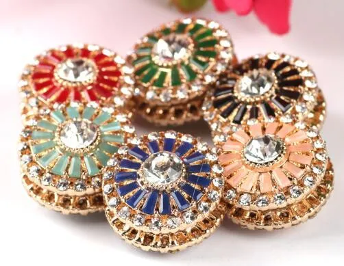 12PCS Magnet Crystal Brooches Hijab Pins