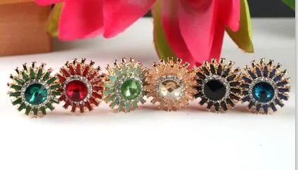 12PCS Magnet Crystal Brooches Hijab Pins