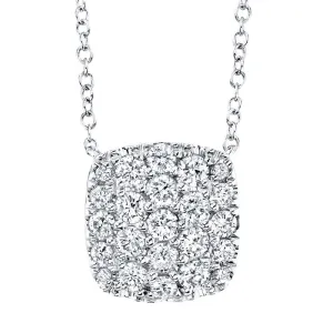 14K White Gold 0.53 CTW Diamond Pave Necklace SC22004399