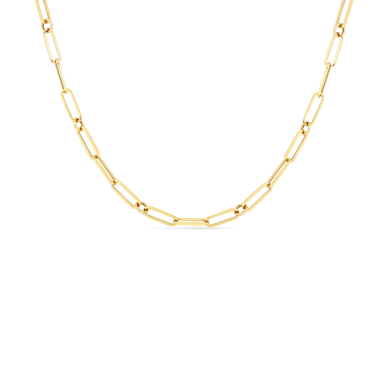 18K Yellow Gold Designer Paperclip Chain 5310167AY340