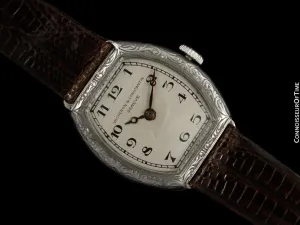 1920's Vacheron & Constantin Vintage Ladies Art Deco Watch - 18K White Gold