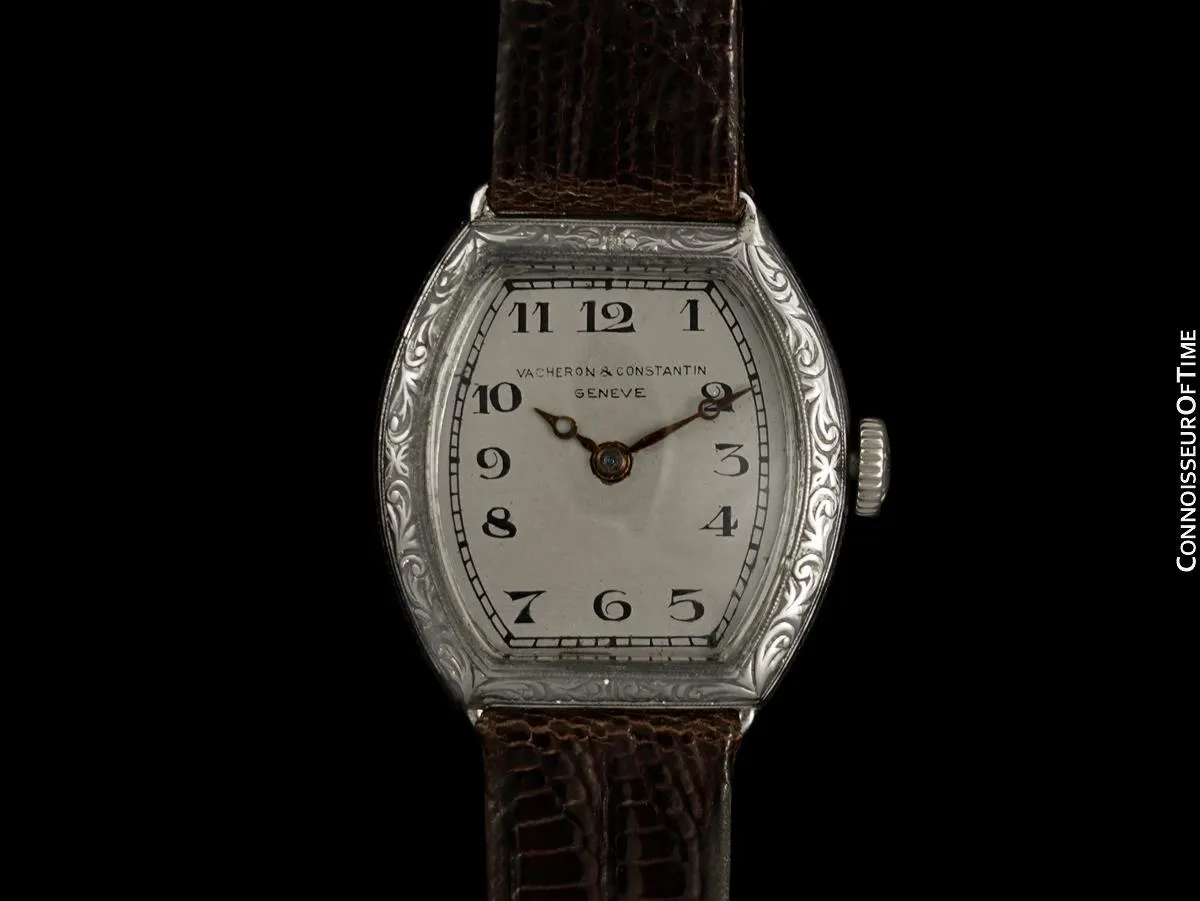 1920's Vacheron & Constantin Vintage Ladies Art Deco Watch - 18K White Gold