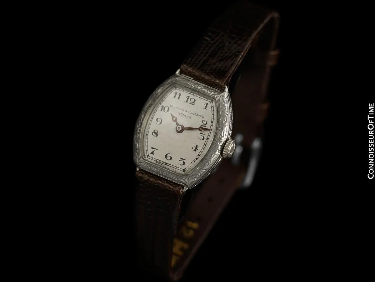 1920's Vacheron & Constantin Vintage Ladies Art Deco Watch - 18K White Gold