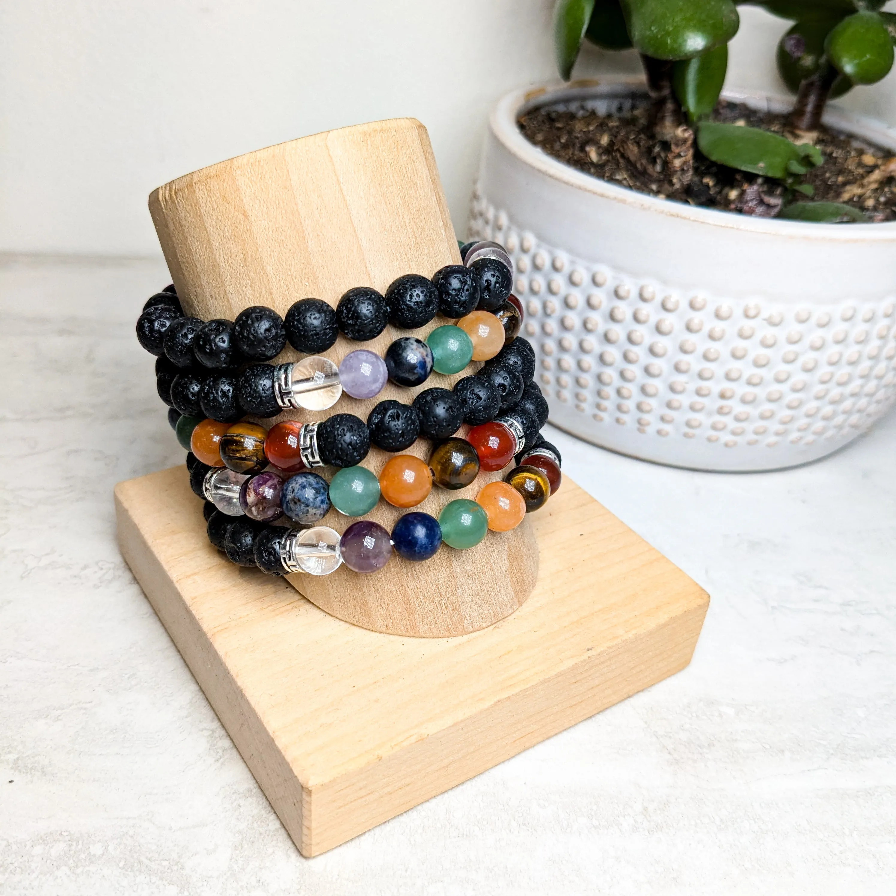 8mm Assorted Crystal Bead Bracelets -