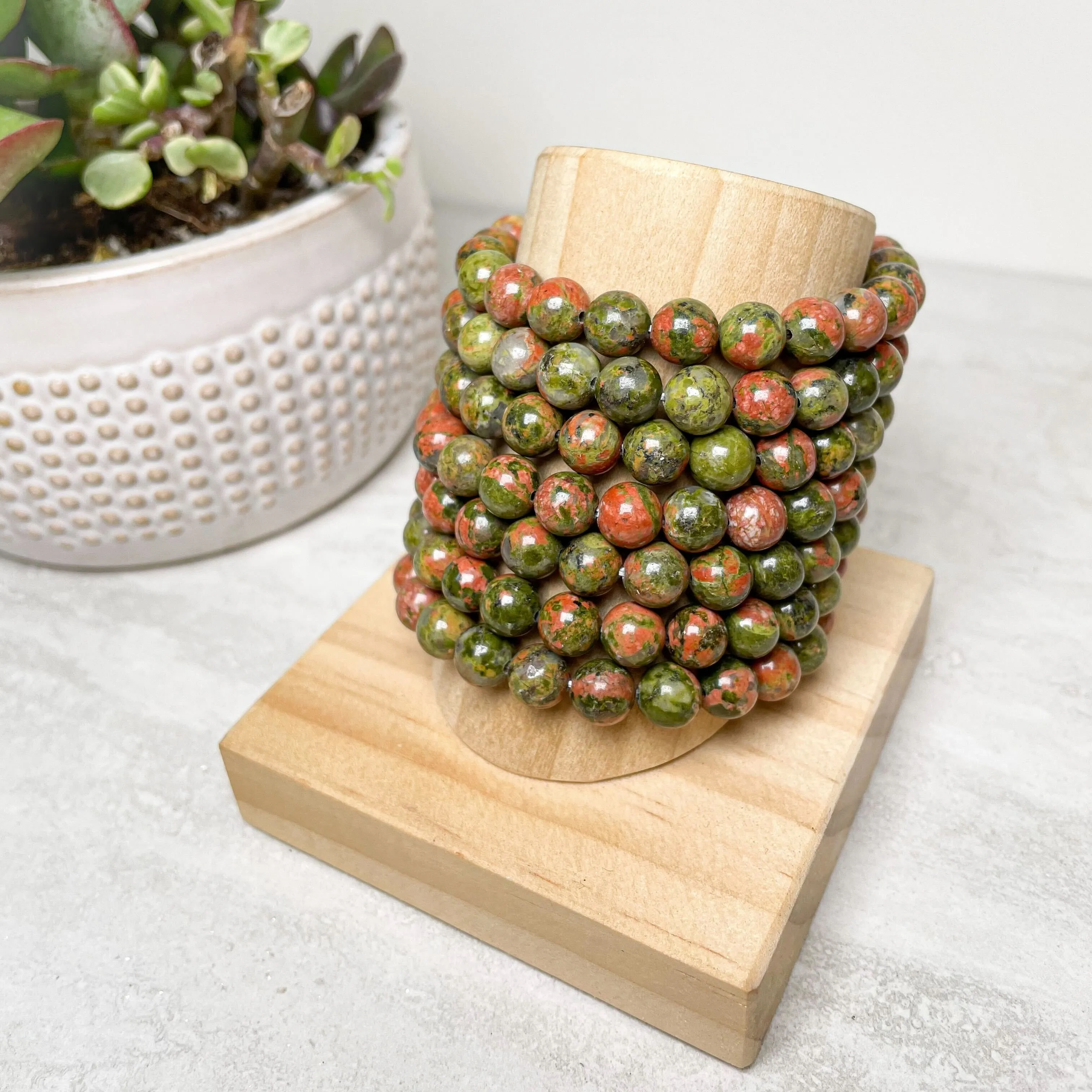 8mm Assorted Crystal Bead Bracelets -