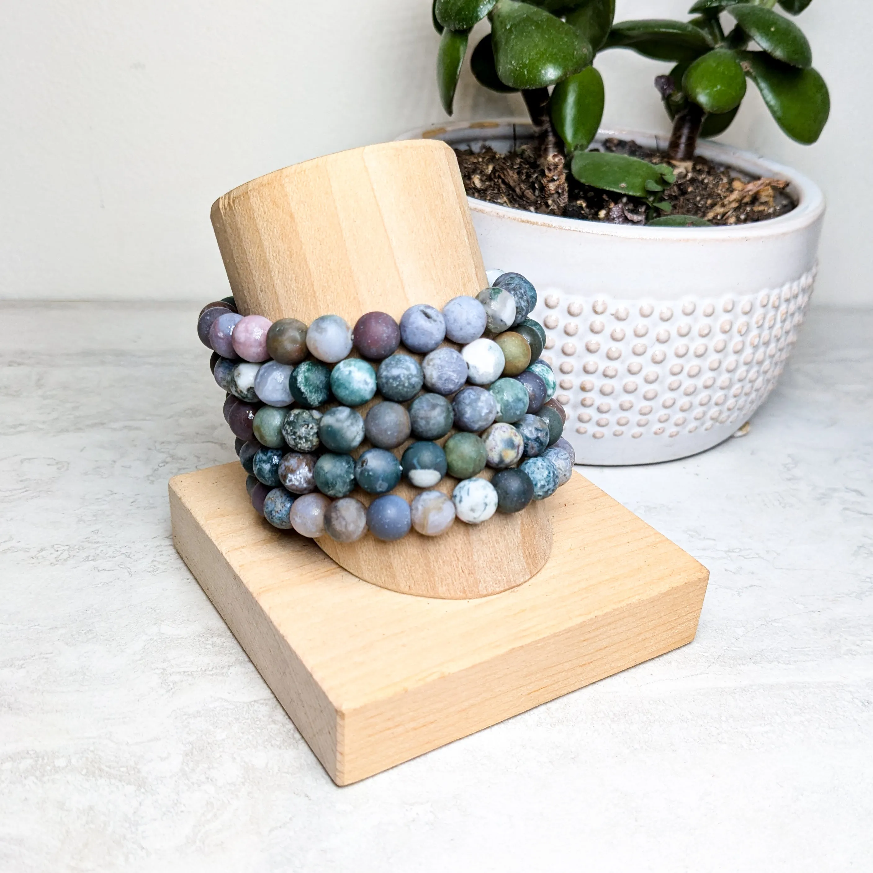 8mm Assorted Crystal Bead Bracelets -