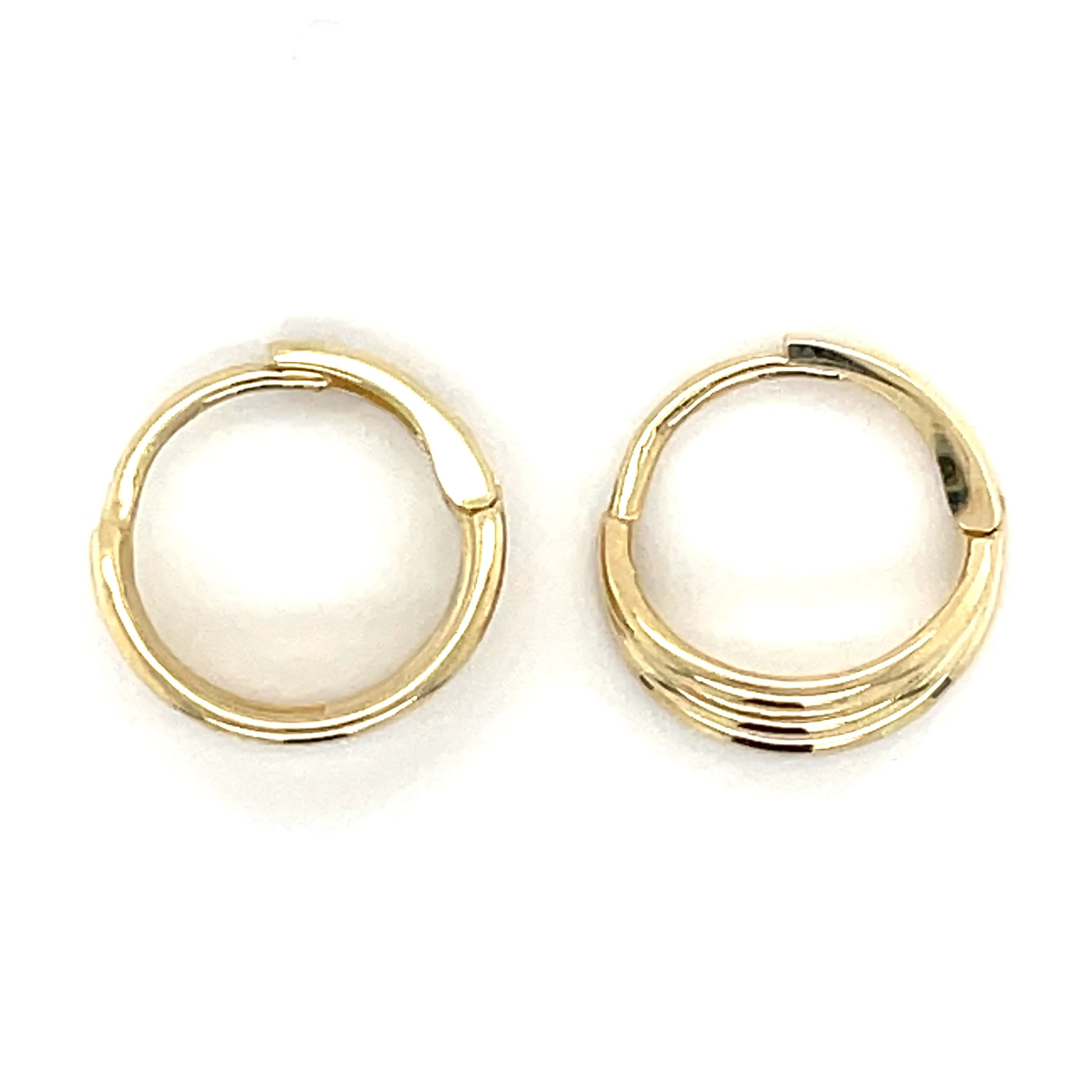 9ct Yellow Gold Triple Hoop Earrings