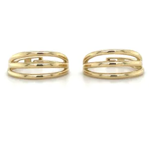 9ct Yellow Gold Triple Hoop Earrings
