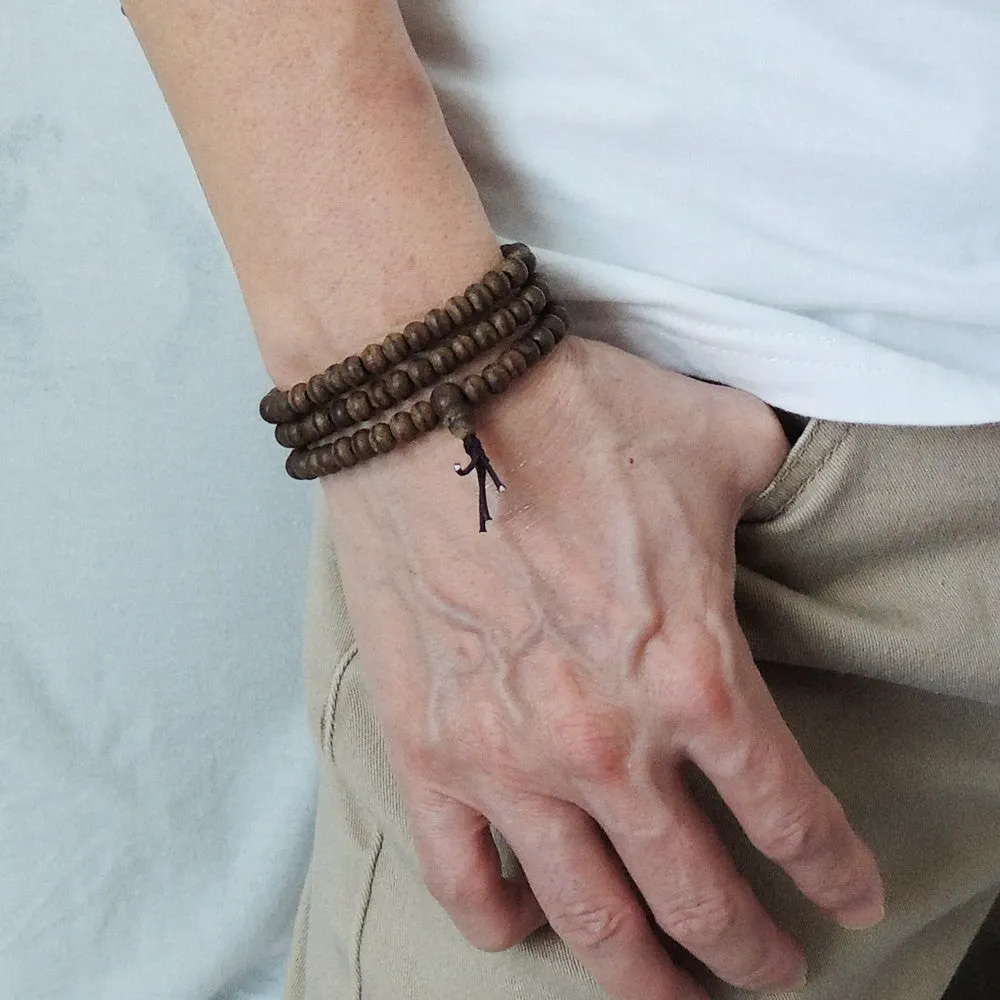 Agarwood 108 Beads 6mm Vietnamese Agarwood/ Eaglewood/ Gaharu Men Women Stretchable Mala Bracelet/Necklace DiyNotion AW007 白沙沉香