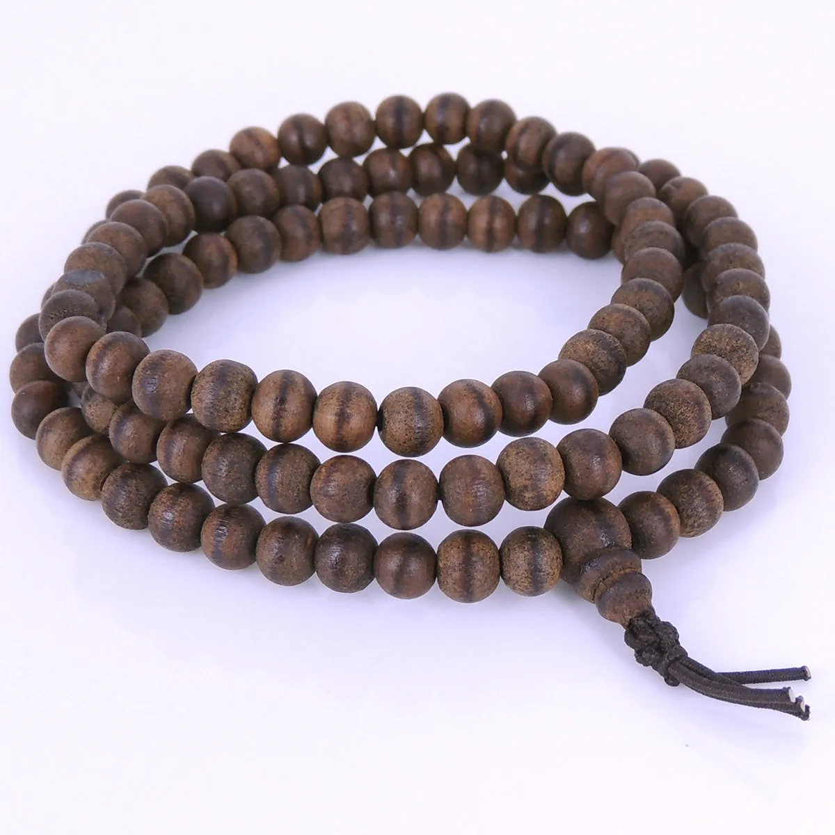 Agarwood 108 Beads 6mm Vietnamese Agarwood/ Eaglewood/ Gaharu Men Women Stretchable Mala Bracelet/Necklace DiyNotion AW007 白沙沉香