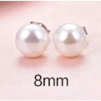 Akoya Fresh Water Pearl Stud Earrings