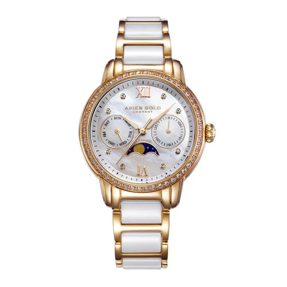 Aries Gold Enchant Luna  L 58010L G-MP WOMEN'S WATCH
