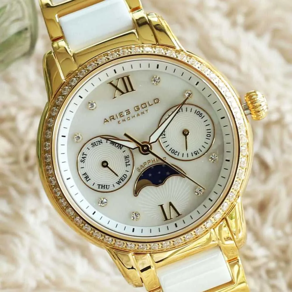 Aries Gold Enchant Luna  L 58010L G-MP WOMEN'S WATCH