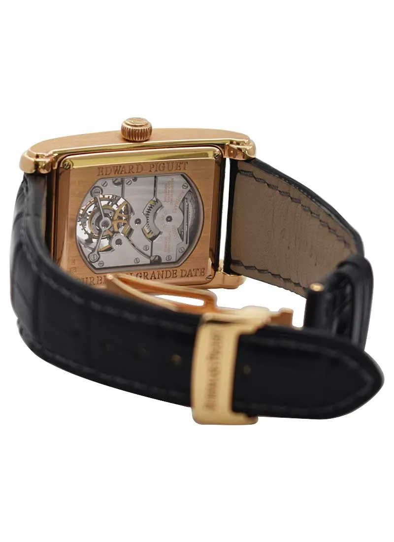 Audemars Piguet Edward Piguet Tourbillon Large Date 18K Rose Gold Men's Watch
