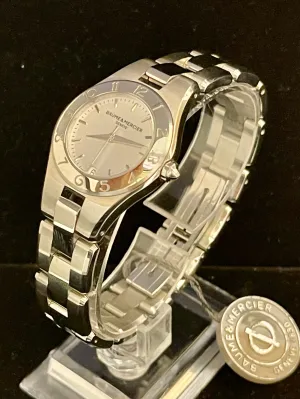 Baume & Mercier Beautiful Date Feature SS Ladies Wrist Watch - $6K APR w / COA!!