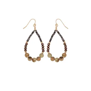 Beaded Ball Teardrop Earrings