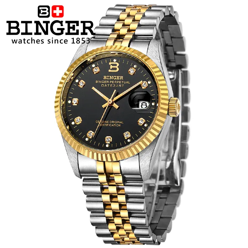 Binger Swiss Striped Mechanical Women's Watch B 552 F