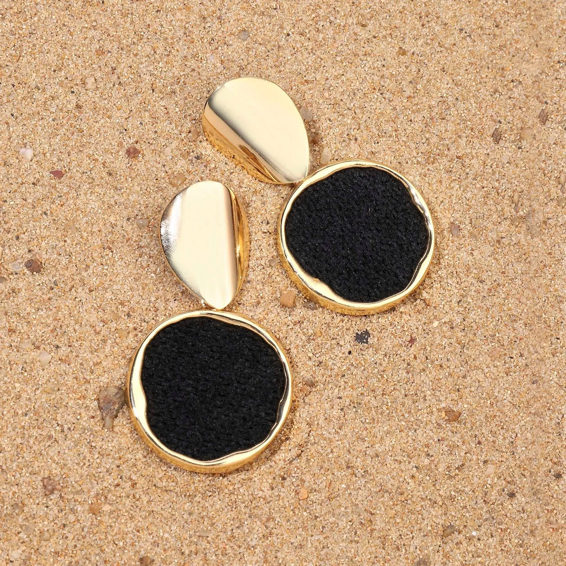 Black and Gold Earrings