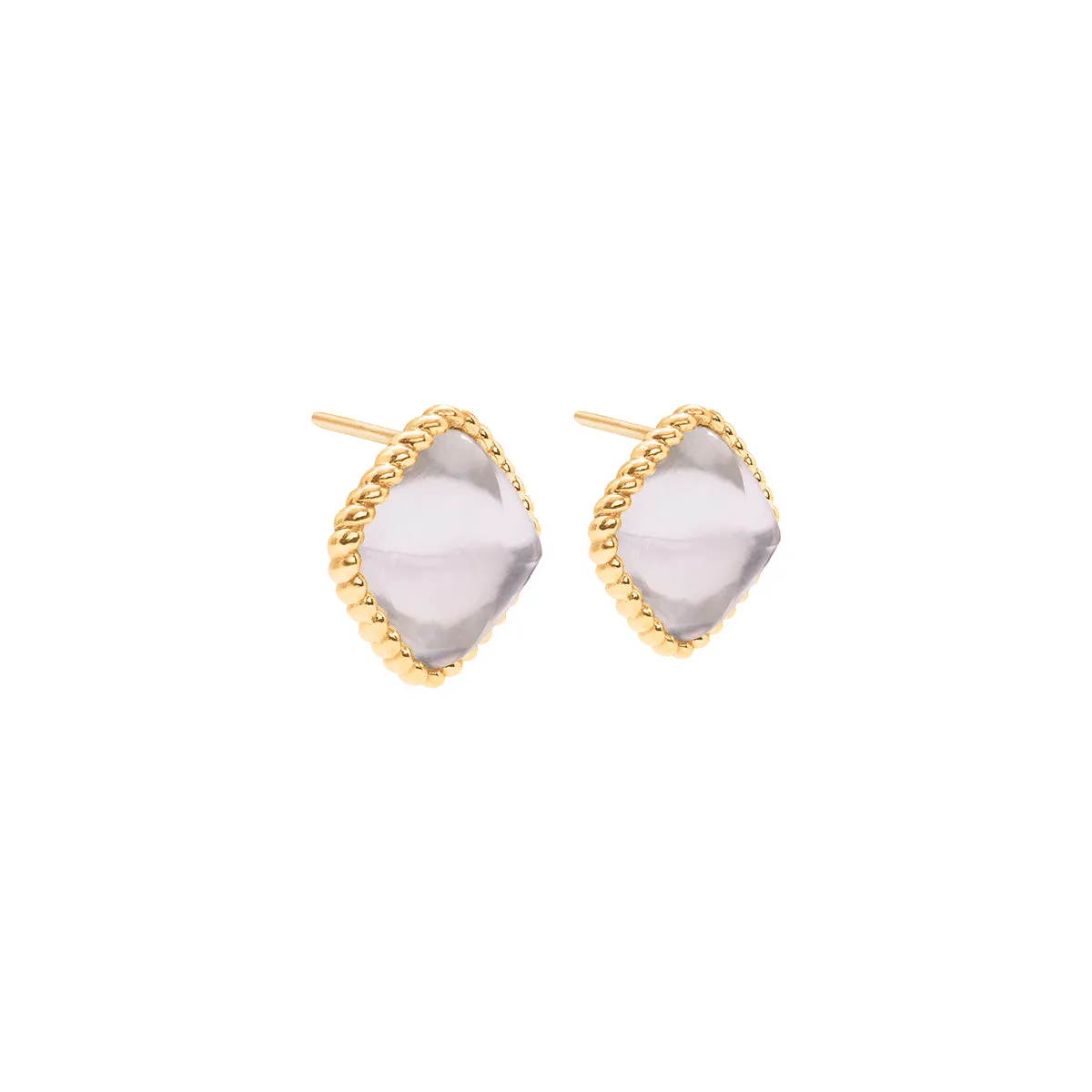 Blandine Stud Earring - Clear Quartz