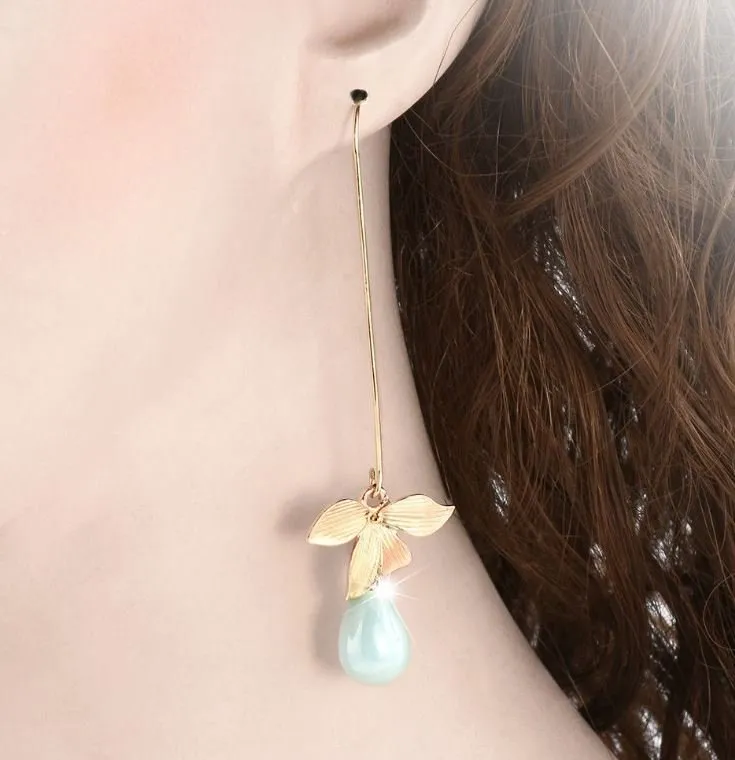 Blooming Orchid Dangler Earrings