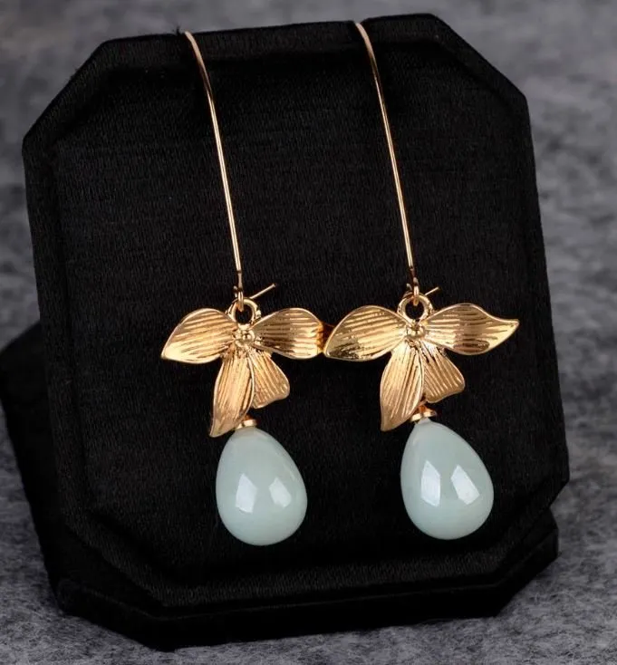 Blooming Orchid Dangler Earrings