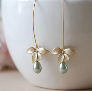 Blooming Orchid Dangler Earrings