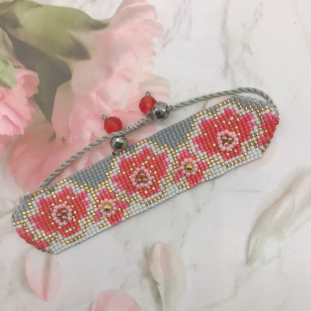 Bohemian Blossom Beaded Bracelet