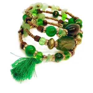 Bohemian Chic Multi Layered Coil Bracelet