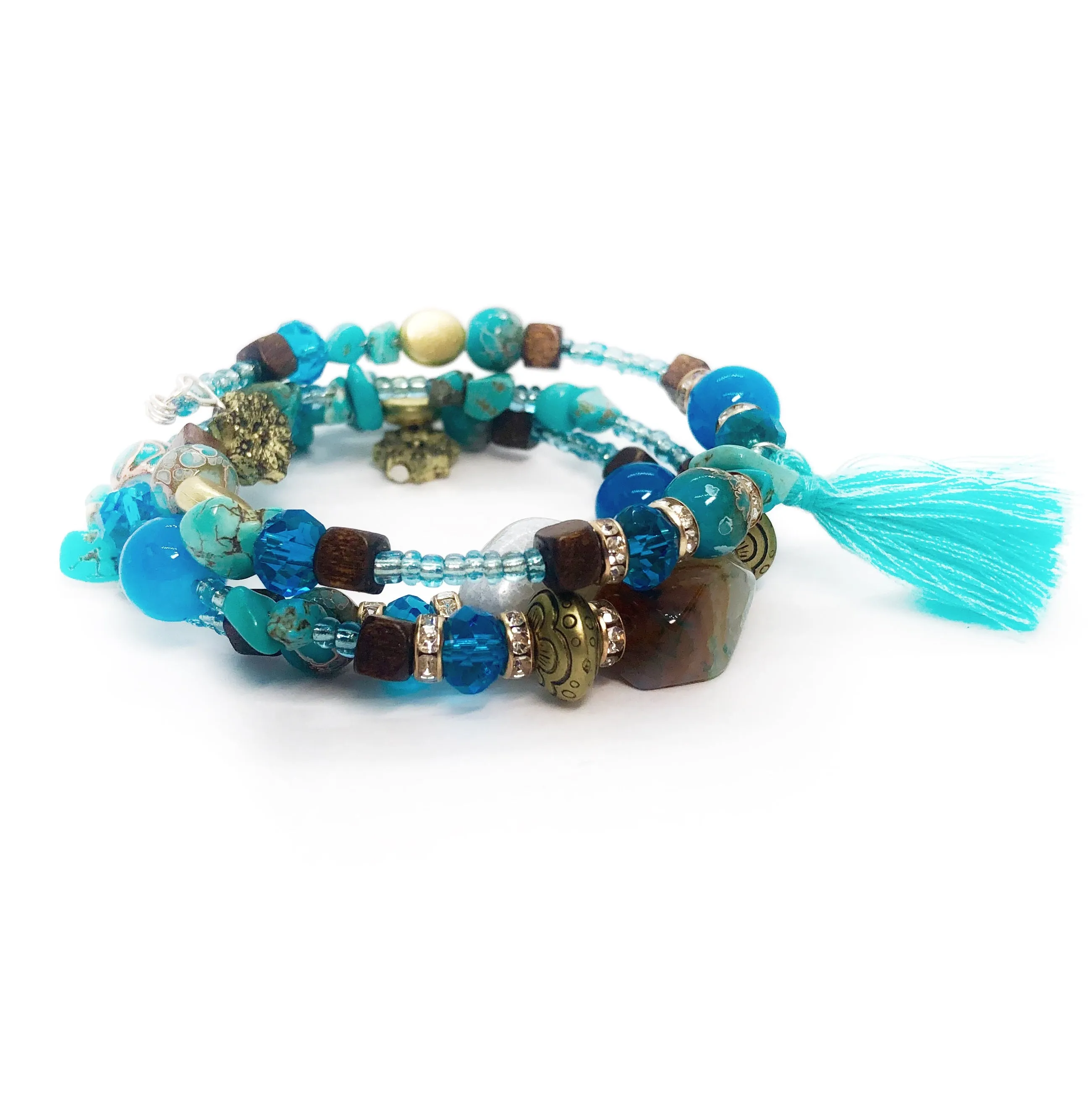 Bohemian Chic Multi Layered Coil Bracelet