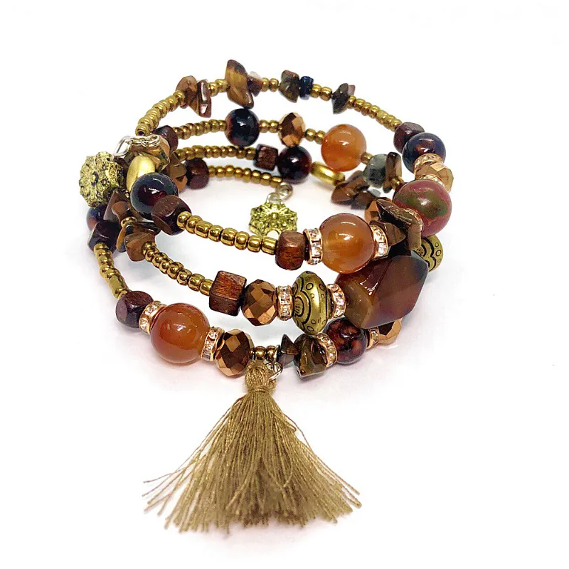 Bohemian Chic Multi Layered Coil Bracelet