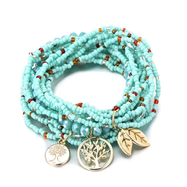 Bohemian Crystal Seed Beads Bracelets