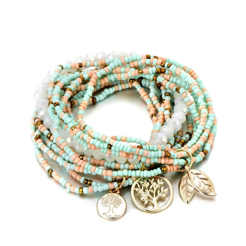 Bohemian Crystal Seed Beads Bracelets
