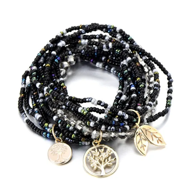 Bohemian Crystal Seed Beads Bracelets