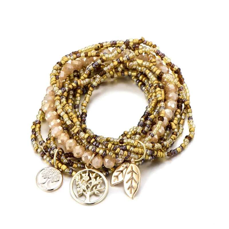 Bohemian Crystal Seed Beads Bracelets