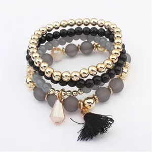 Bohemian Matt Resin Bead Bracelet