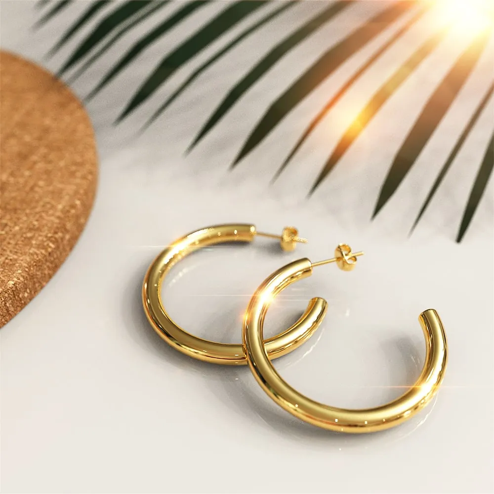 Boxed 3 Pairs of Erica Earrings Set in Gold