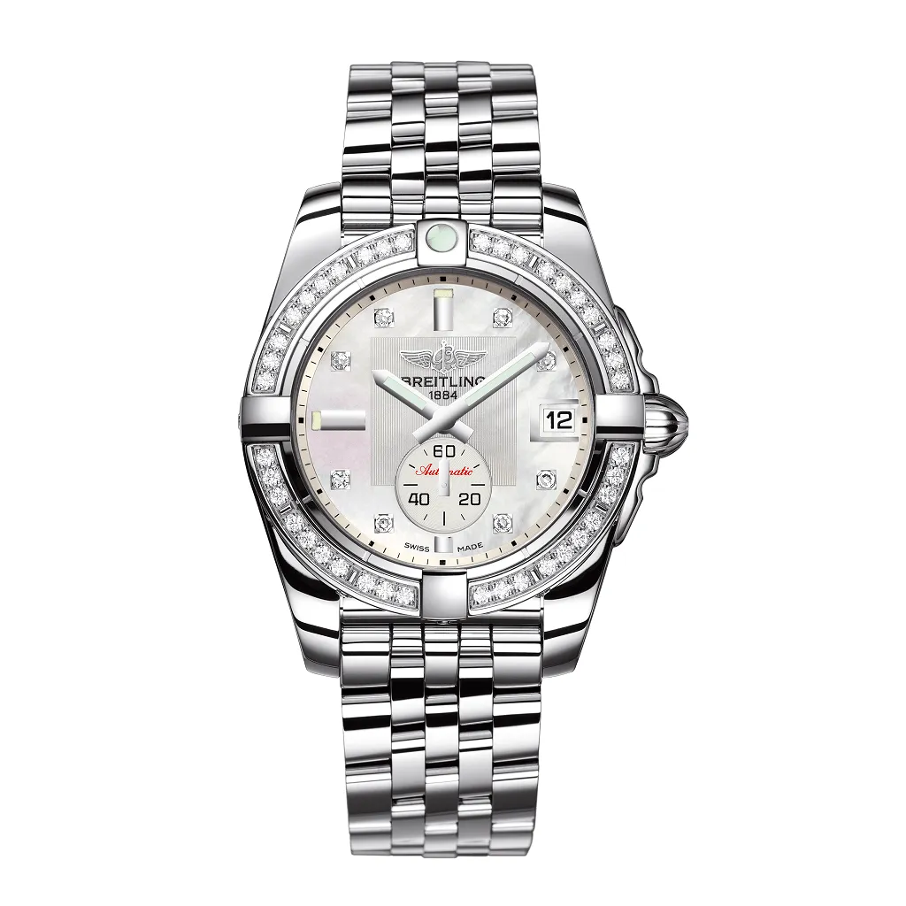 BREITLING Galactic 36mm Automatic Diamond Bezel Ladies Watch A3733053/A717 376A