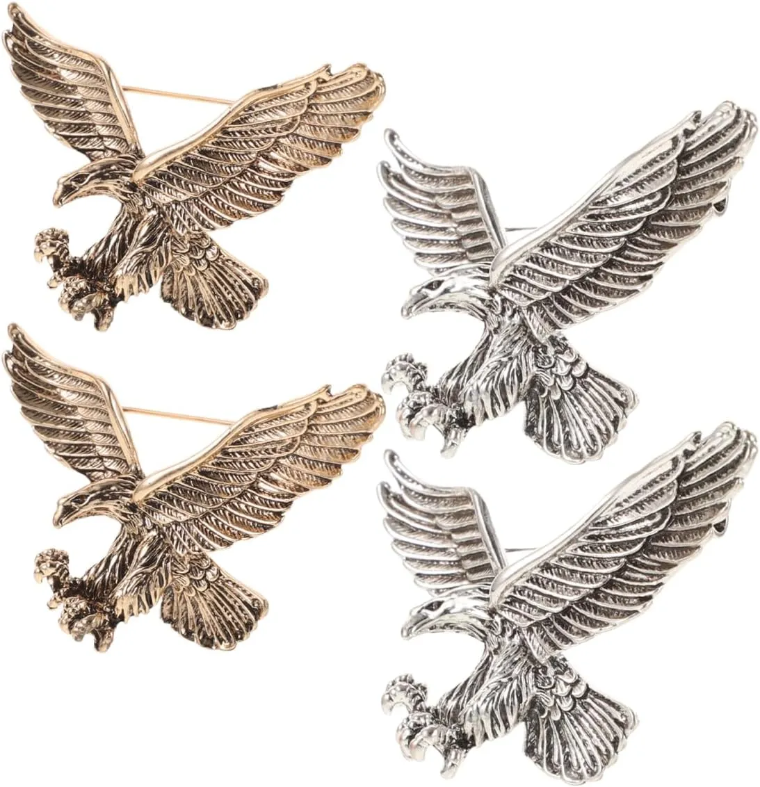 Brooches for Women 4pcs Eagle Pin, Animal Lapel, Fashion Jewelry Suit Brooches Accessories Hat for Women