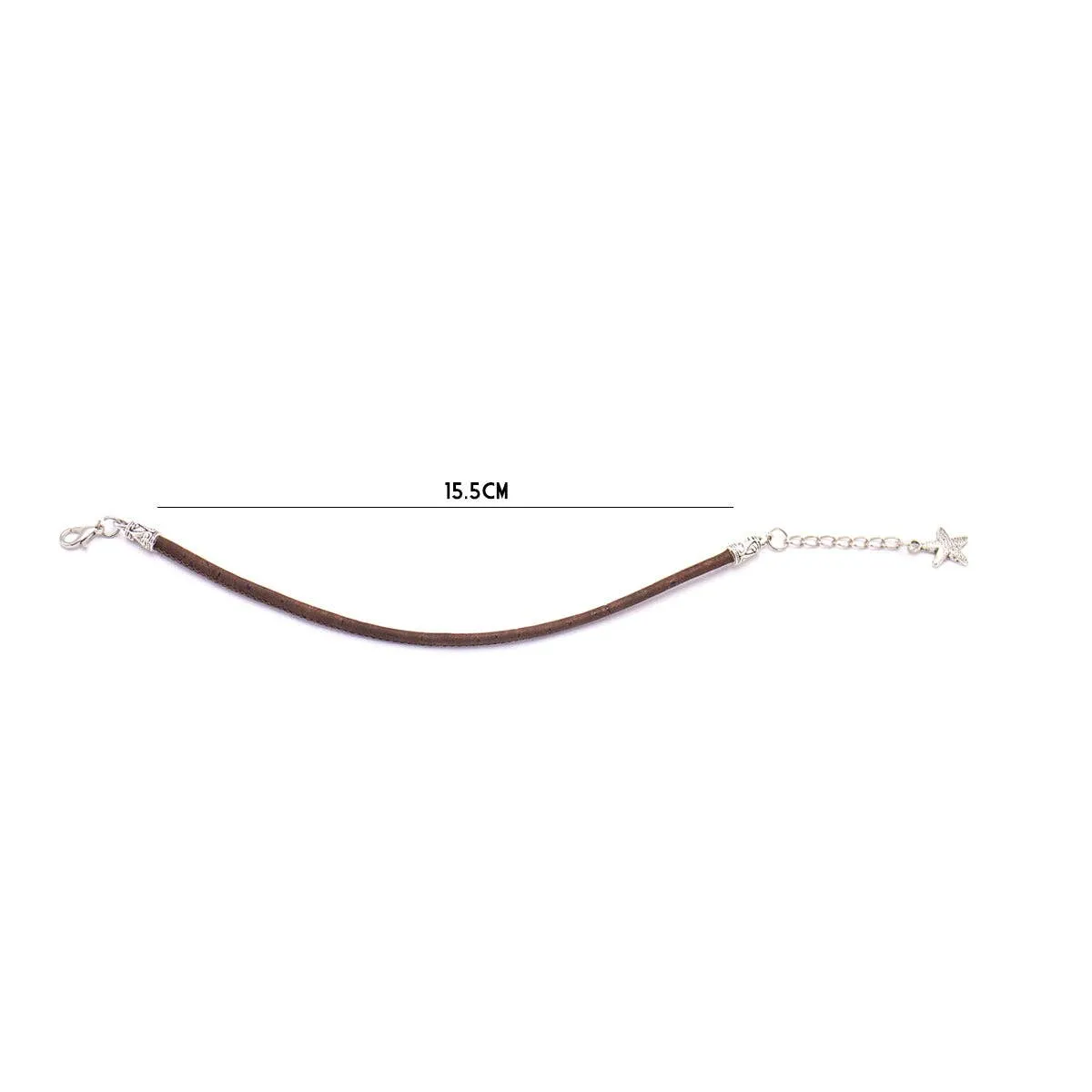 Brown cork cord Handmade bracelet BR-02-B-10