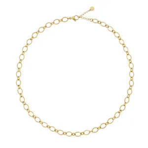Carreau Chain Necklace Gold