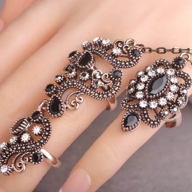 Carved Flowers Vintage Pretty Exquisite Mid Rings Fashion Turkish Jewelry Anel Aneis Masculinos Anillos Anti Gold Accessories