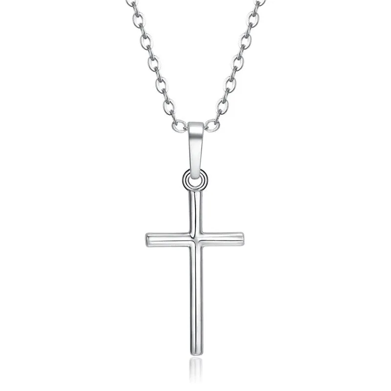 Cherished Rhinestone Studded Cross Stunning Pendant Necklaces