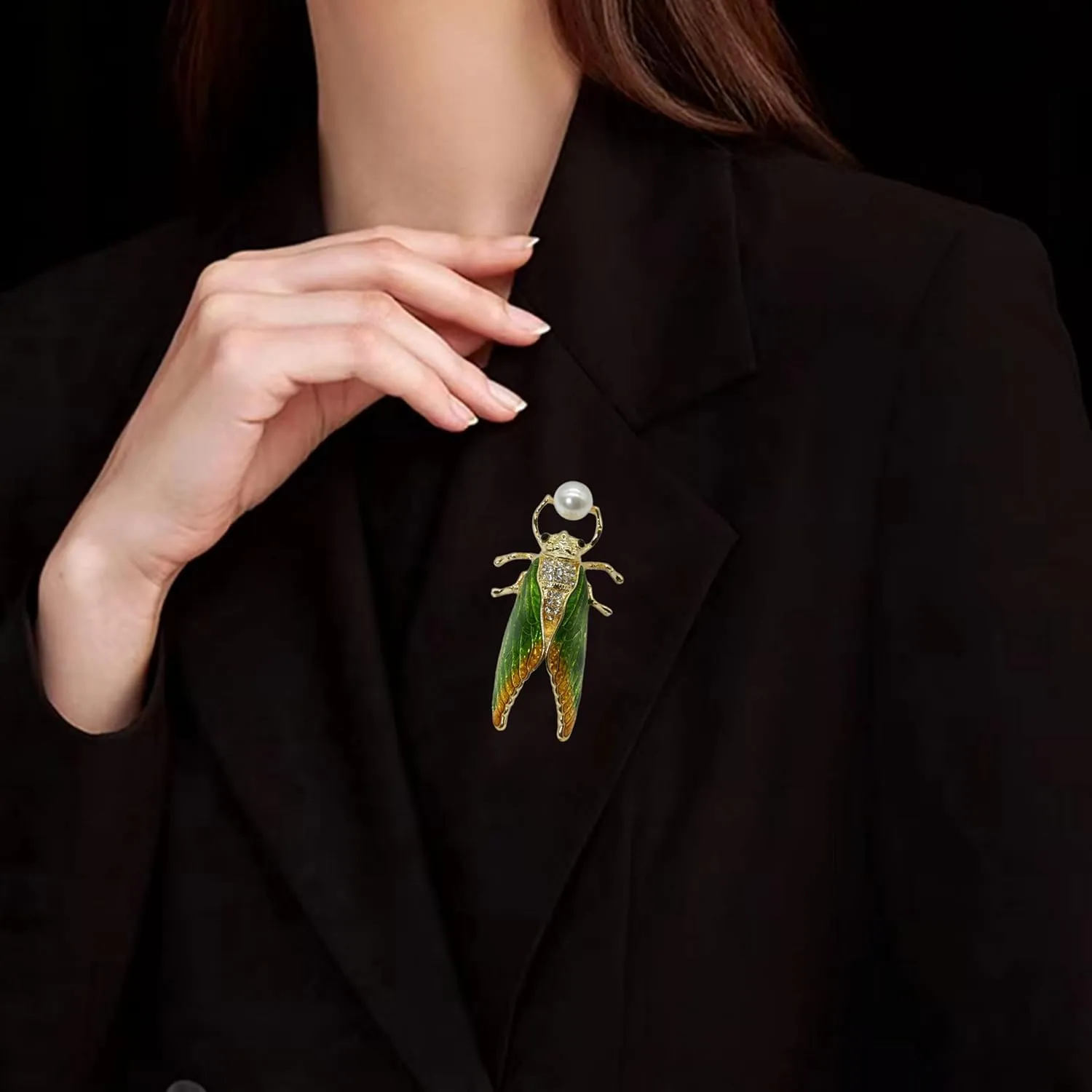 Chicken Rooster Brooch Pin Crystal Rhinestone Gold Plated Enamel Cute Hen Animal Ladies Fashion Personality Novelty Funny Lapel Pin Brooch