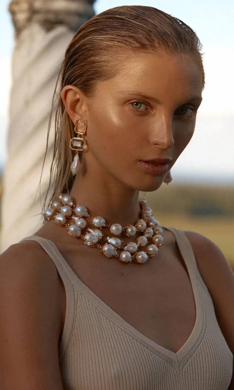 Christie Nicolaides Daphne Earrings - Clear