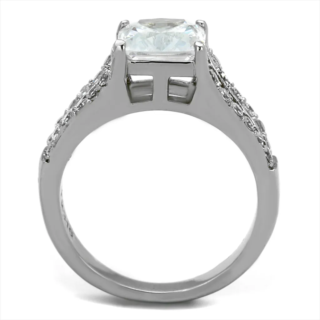 CJE2112 Princess Cut CZ Pave Ring