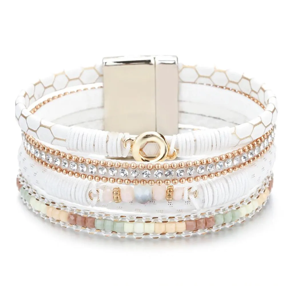 Classic White Multi-layer Bohemian Bracelets
